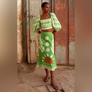 Fabiana linen Midi Skirt NWT 🔖